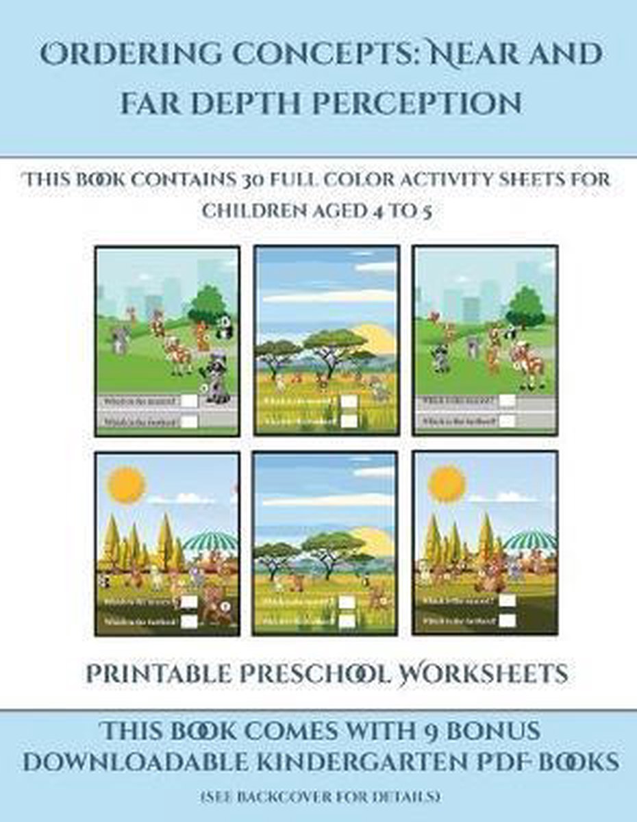 Bol Com Printable Preschool Worksheets Ordering Concepts Near And Far Depth Perception