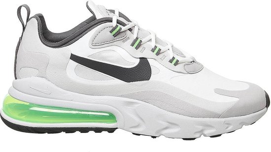 NIKE AIR MAX 270 REACT ( Summit White/ Grey/ Silver Lilac/ Electric Green) Dames/ kinderen- maat 38