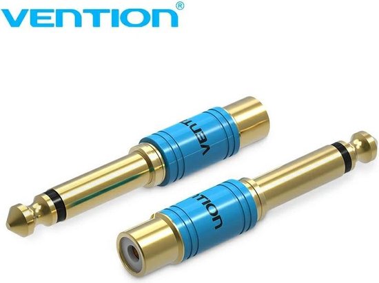 Vention 6.35mm Jack naar Tulp RCA Female Audio Adapter Koppelstuk