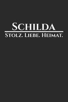 Schilda: Notizblock A5 120 Seiten - Wei�e Seiten mit tollem Rahmen an den Ecken