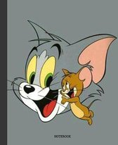 Notebook: Cartoon Tom and Jerry Soft Glossy Cover Graph Paper Pages Book 7.5 x 9.25 Inches 110 Pages