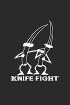 Knife fight: 6x9 Knife Throwing - dotgrid - dot grid paper - notebook - notes