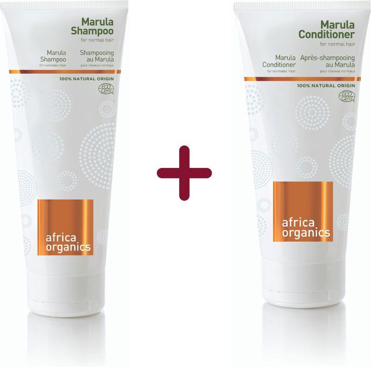 Africa Organics Marula Shampoo (210 ml) & Marula Conditioner (200 ml) - 2-pack