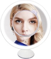 Make-Up spiegel 5x vergroting - Verlichting dimbaar met touch - Wit