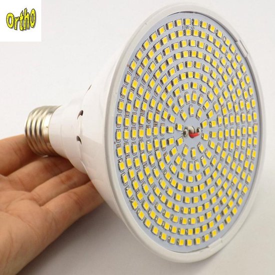 Ortho® - WW 290 LED Warm Wit Groeilamp - Bloeilamp - Kweeklamp - Grow light - Groei lamp (met 1 upgraded 290 LED Warm Wit lamp) - 1 Flexibele lamphouder - Spotje met Klem - 1x - Ortho