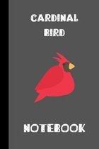 Cardinal Bird Notebook: small lined Cardinal Bird Notebook / Travel Journal to write in (6'' x 9'') 120 pages