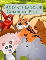 Animals Land Of Coloring Book: Little Zoo Animals Coloring Book For Girls, Cute Animals