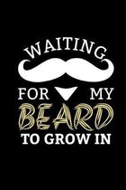 Waiting For My Beard To Grow In: Moustache Cover 6x9 Notebook Graph Paper Funny Barber Gifts Raise Awareness For Men's Health