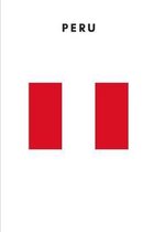Peru: Country Flag A5 Notebook to write in with 120 pages