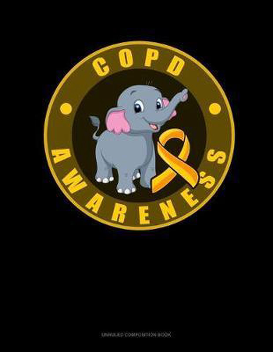 Unruled Composition Book- COPD Awareness Elephant - Olzo Publishing