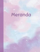 Meranda: Personalized Composition Notebook - College Ruled (Lined) Exercise Book for School Notes, Assignments, Homework, Essay