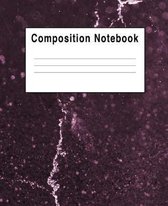 Composition Notebook: Faux Sparkles Dark Purple