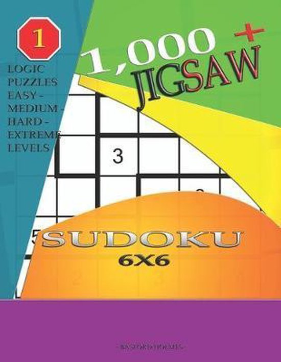 1,000 + sudoku jigsaw 6x6 Logic puzzles easy medium hard extreme