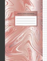 Graph Paper Notebook 1 CM Square: Rose Gold Marble 1 cm Square Graph Paper Quad Ruled Notebook Graphing Notebook Science & Math Notebook Graph Composi