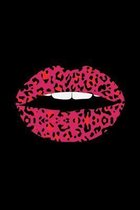 Pink Cheetah Lips - Animal Print - Notebook: 6x9 Dotgrid 120 Pages Paper Journal - Manuscript - Planner - Scratchbook - Diary Wildlife Kisses Leopard