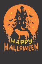 Notebook 6x9 Dot Grid: Wolf Happy Halloween Gift