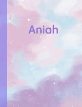 Aniah: Personalized Composition Notebook - College Ruled (Lined) Exercise Book for School Notes, Assignments, Homework, Essay