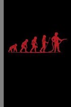 Evolution Firefighter: Fires Gift For Rescuers (6''x9'') Dot Grid Notebook To Write In