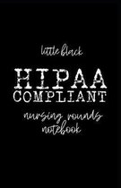 Little Black HIPAA Compliant Nursing Rounds Notebook