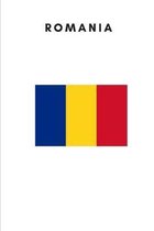 Romania: Country Flag A5 Notebook to write in with 120 pages