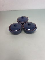 Tapas saus kom blauw (set van 3)