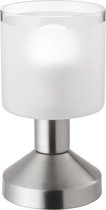 LED Tafellamp - Tafelverlichting - Trion Garlo - E14 Fitting - Rond - Mat Nikkel - Aluminium - BSE