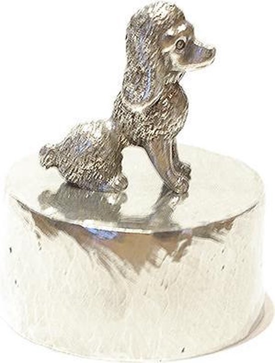 King Poodle avec destination pour les cendres - Urne pour animaux de chien comme image pour votre chien bien-aimé