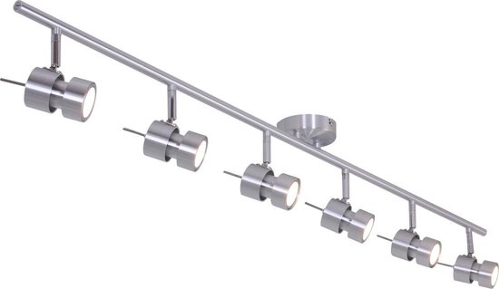 Éclairage - Plafonnier moderne6-L spot aluminium LED - Argent