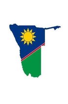 The Flag of Namibia Overlaid on The Map of the African Nation Journal: Take Notes, Write Down Memories in this 150 Page Lined Journal