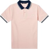 Fred Perry - Contrast Rib Polo Shirt - Roze Polo - S - Roze