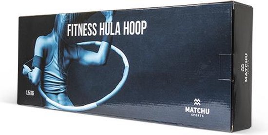 Matchu Sports - Fitness hoelahoep - Waist trainer - Weighted hula hoop - Buikspieren - 1.5 KG - Ø 100 cm - Zwart / Zwart - Matchu Sports