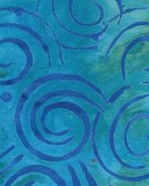 Hand-Painted Sari Quilt Composition Notebook - Large Unruled Notebook - 8x10 Blank Notebook (Softcover Journal / Notebook / Sketchbook / Diary)