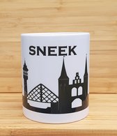 mok Sneek | mok skyline Sneek | witte mok Sneek | waterpoort Sneek| mok als cadeau