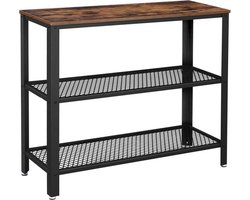 Haltafel - Dressoirtafel - Industrieel - Hout/Metaal - Zwart/bruin - 101,5x35x80