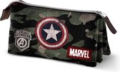 Marvel Captain America Triple Pencil Case Army 10x23x5