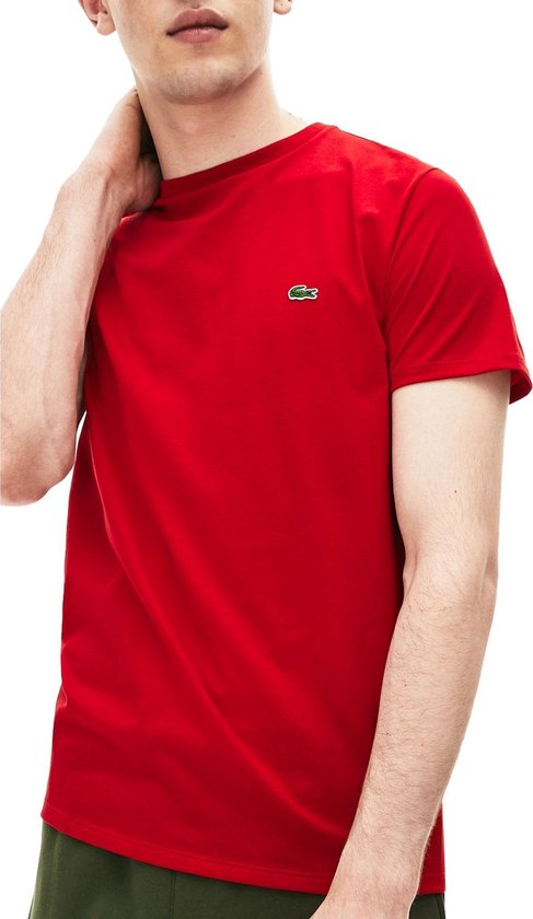 Lacoste Heren T-shirt - Red - Maat XS