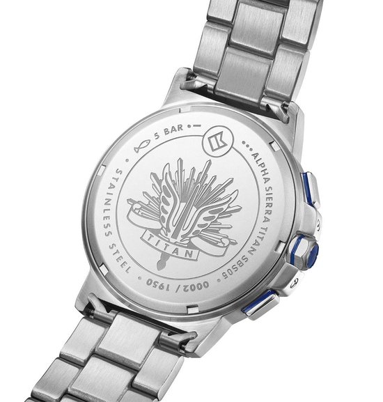 bol.com | Alpha Sierra Titan SBS05 - Herenhorloge - Zilverkleurig - Limited  Edition - Ø 45 mm