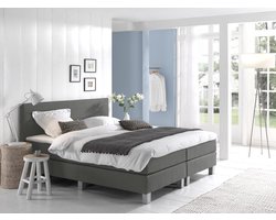 Anno 1588 VEDO Boxspringset - Pocketvering - Luxe Topper - Inclusief Dekbed en Kussens - Lichtgrijs - 180x200 cm