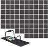Relaxdays 72 puzzelmatten in set - 30 x 30 cm - vloer bescherming - fitnessmat - zwart