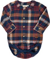 Minymo - romper - geruit - indigo - Maat 62