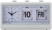 House Doctor - Retro Clock w. Alarm and Calendar - Grey (MGEA0401)