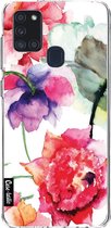 Casetastic Samsung Galaxy A21s (2020) Hoesje - Softcover Hoesje met Design - Watercolor Flowers Print