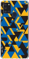 Casetastic Samsung Galaxy A21s (2020) Hoesje - Softcover Hoesje met Design - Mixed Triangles Print