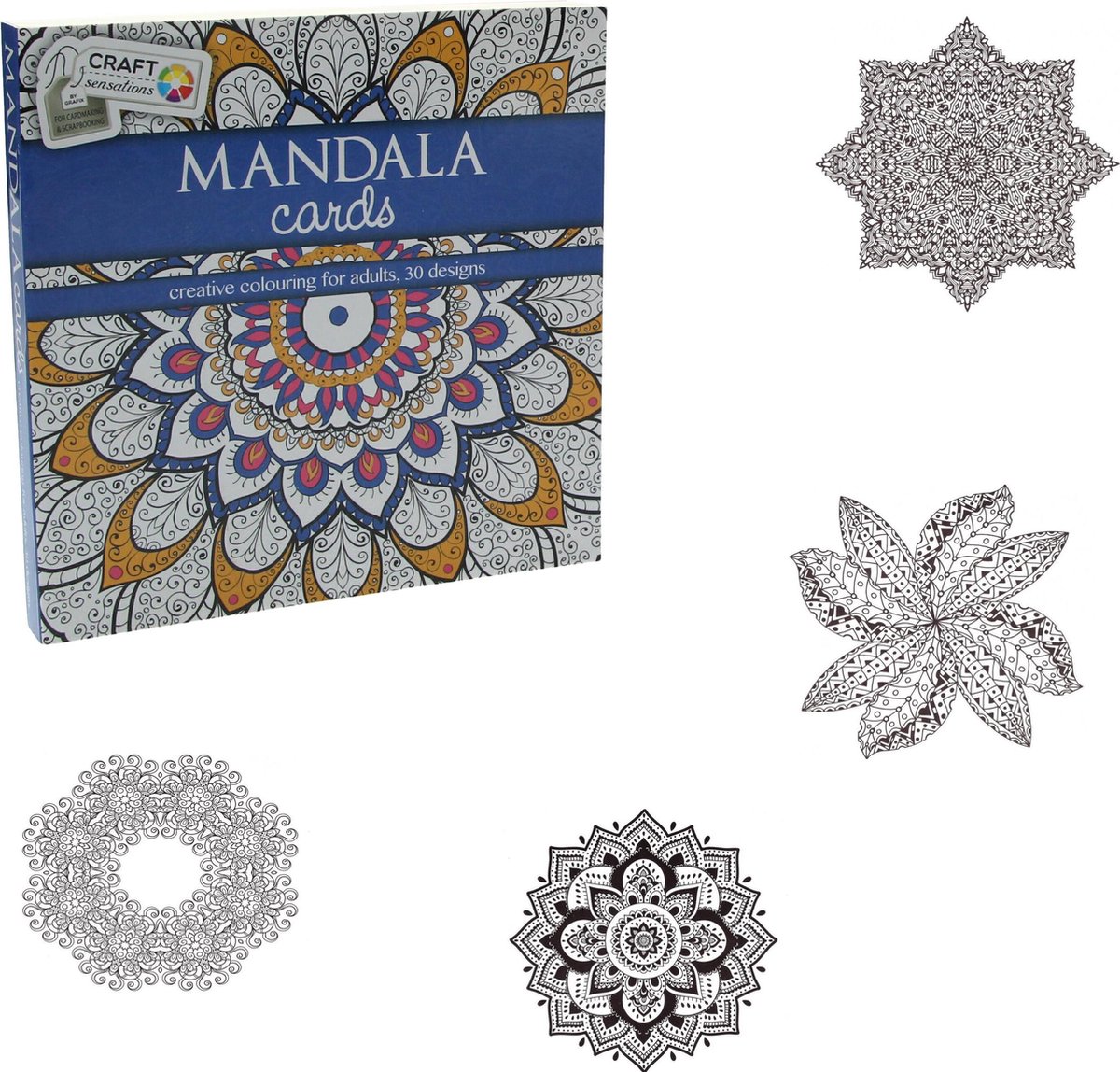 Craft Kleurboek Sensations Mandala Cards Blauw