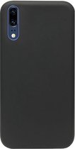 ADEL Premium Siliconen Back Cover Softcase Hoesje Geschikt voor Huawei P20 - Zwart