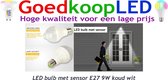 LED bulb met sensor E27 9W koud wit