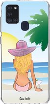 Casetastic Samsung Galaxy A21s (2020) Hoesje - Softcover Hoesje met Design - BFF Sunset Blonde Print