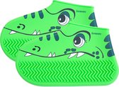 Baby en kinderen siliconen overschoenen Herbruikbaar, wasbaar en geschikt voor alle weer, Crocodile Groen, 155mm
