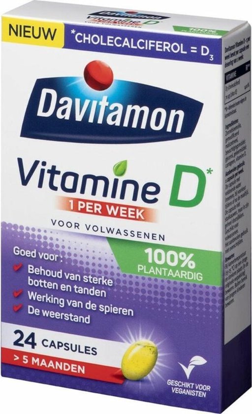 Regelmatigheid landinwaarts seinpaal Davitamon Vitamine D - 1 per week - 100% plantaardig - Vegan –  Voedingssupplement -... | bol.com
