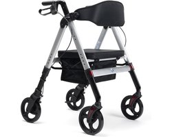 Rollator Goliat XXL - Extra sterk: Tot 200 kg -  Zilver - Verstelbaar